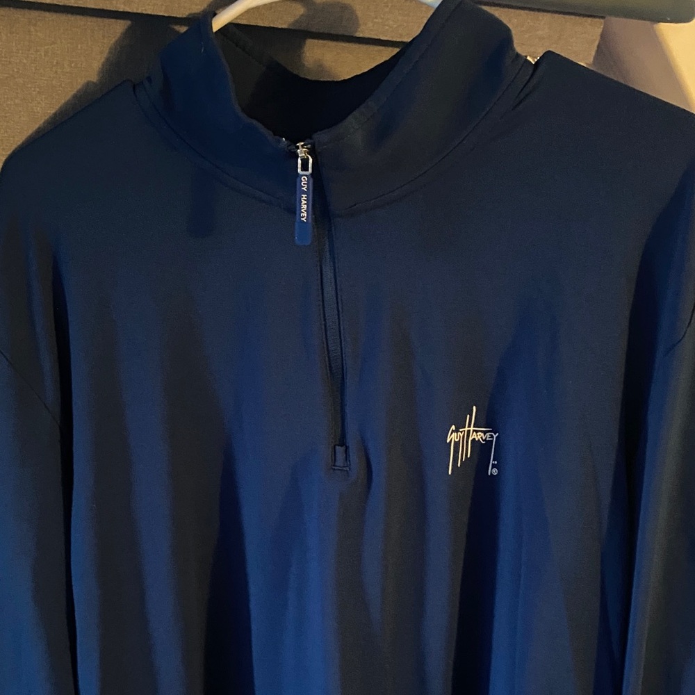 Guy Harvey Navy Blue Half-Zip Pullover